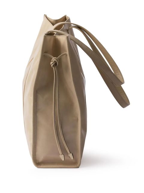 Prada leather tote bag - Neutrals