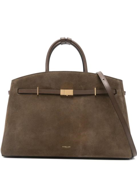 DeMellier Hudson top-handle suede tote bag - Brown - zdjęcie produktu nr 1
