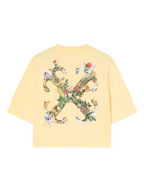 Off-White arrow floral logo crop top - Yellow - zdjęcie produktu nr 2