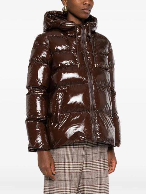 PINKO hooded quilted jacket - Brown