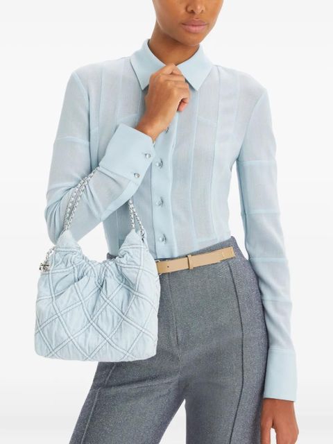 Tory Burch mini Fleming denim cross body bag - Blue