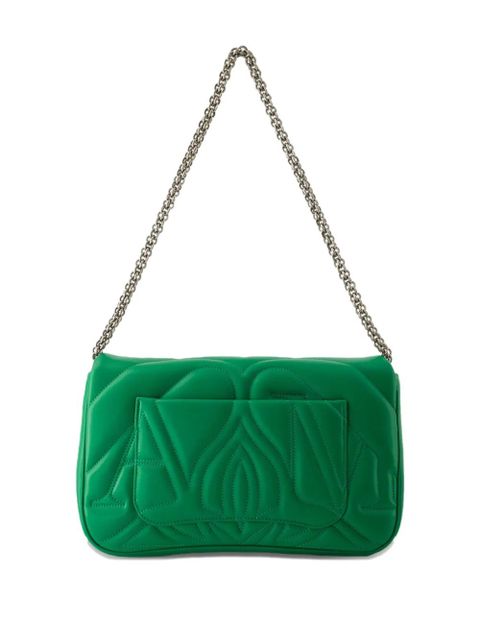 Alexander McQueen The Seal leather shoulder bag - Green - zdjęcie produktu nr 2