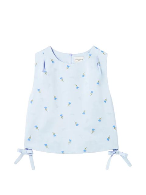 Claudie Pierlot floral-pattern tie-side top - Blue - zdjęcie produktu nr 1