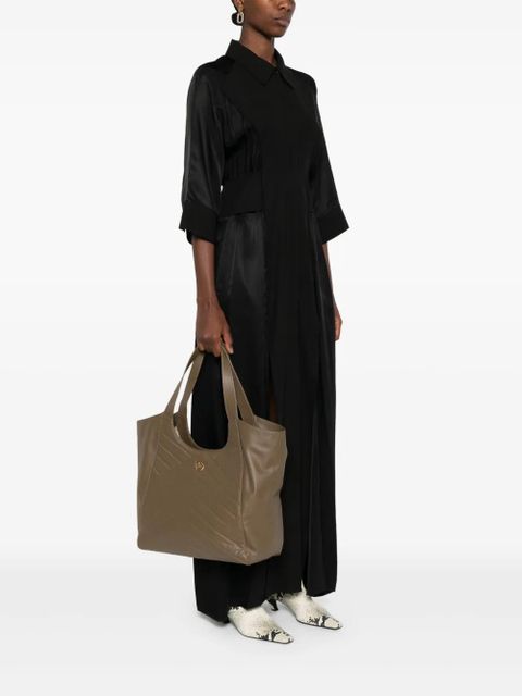 PINKO Love Birds-plaque tote bag - Green - zdjęcie produktu nr 2