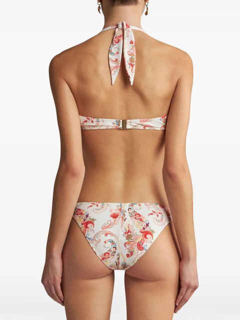 ETRO paisley-print halterneck bikini set - White