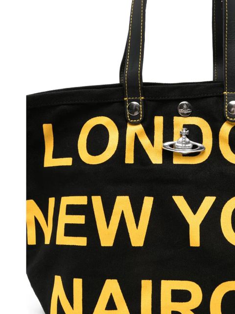Vivienne Westwood small city-print tote bag - Black