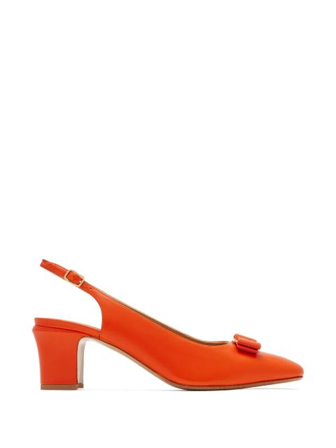 Ferragamo Vara bow-detail slingback pumps - Orange - zdjęcie produktu nr 1