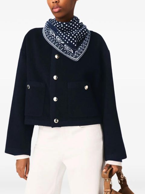 Maje pocket button jacket - Blue