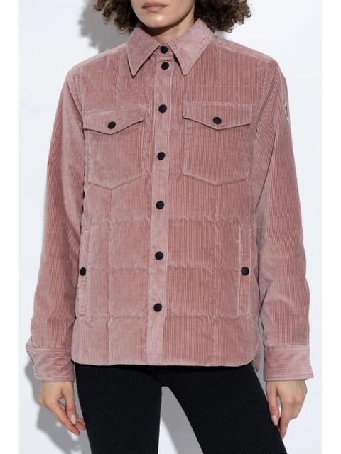 Moncler Grenoble buttoned padded shirt jacket - Pink