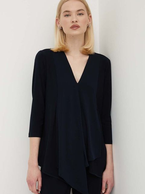 Joseph Ribkoff bluzka damska kolor granatowy gładka 161066