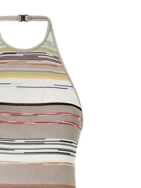 Missoni striped halterneck dress - Neutrals - zdjęcie produktu nr 2