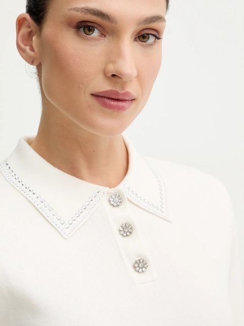 Morgan sweter damski kolor beżowy lekki MAP