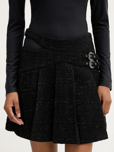 Versace Jeans Couture spódnica mini kolor czarny mini prosta 79HAE801 N0539 - zdjęcie produktu nr 1