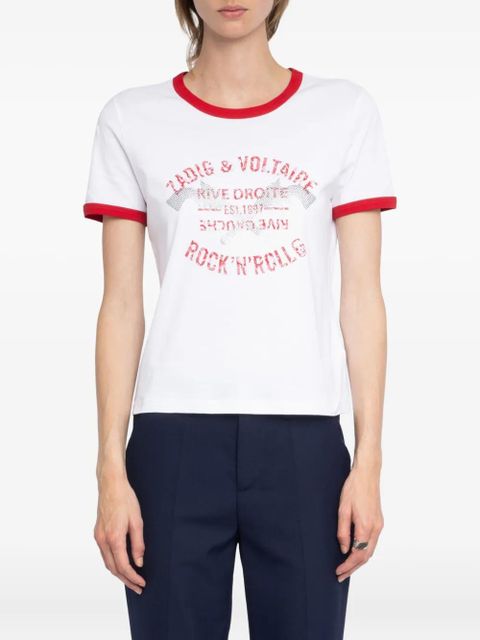 Zadig&Voltaire rhinestone-embellished T-shirt - White