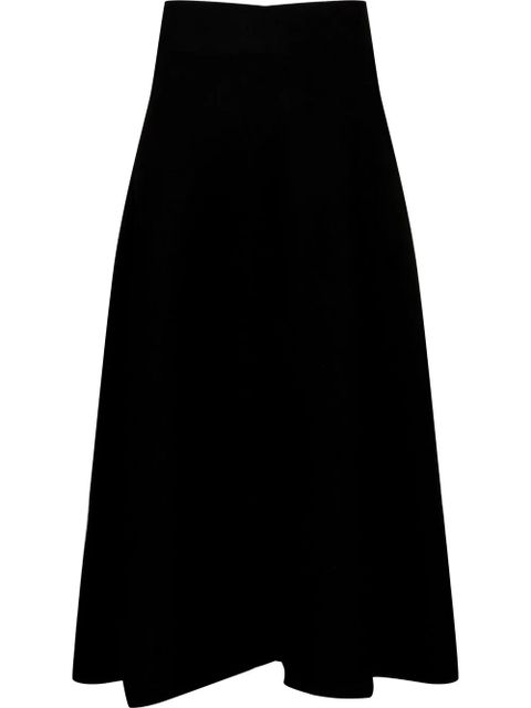 Jil Sander high-waisted A-line skirt - Black - zdjęcie produktu nr 1