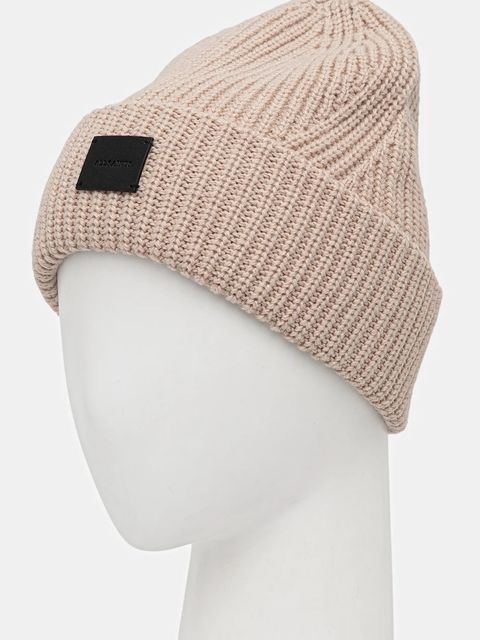 AllSaints czapka z dodatkiem wełny kolor beżowy 29AS101343