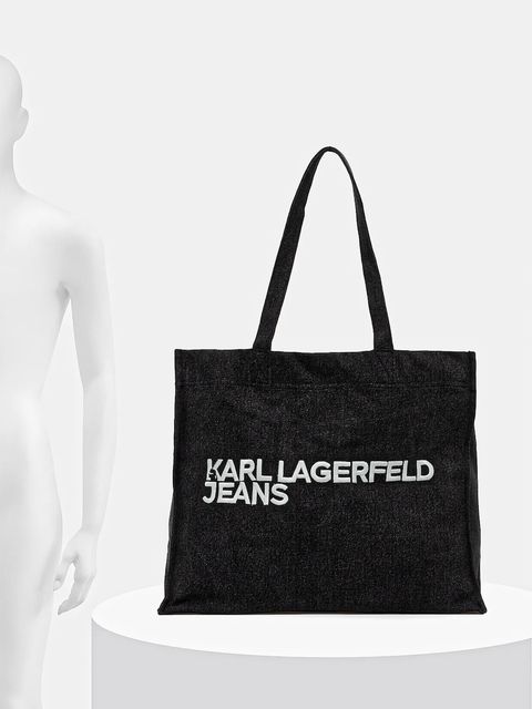 Karl Lagerfeld Jeans torba jeansowa kolor czarny B1W50045