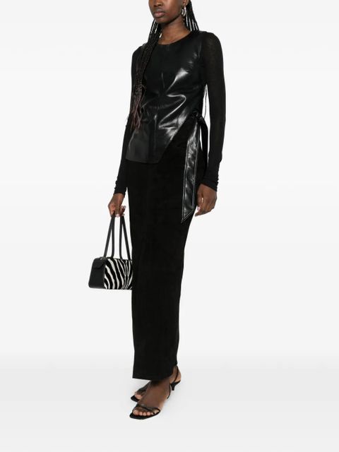 Nanushka long-sleeve tie-detail top - Black - zdjęcie produktu nr 2