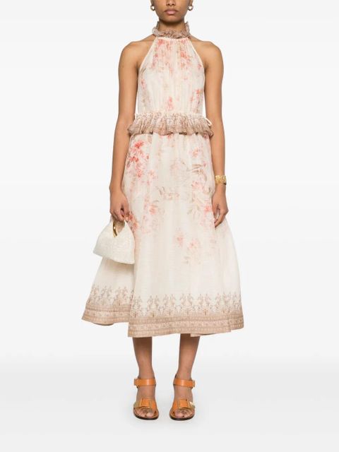 ZIMMERMANN Illuminate Halter midi dress - Pink - zdjęcie produktu nr 2