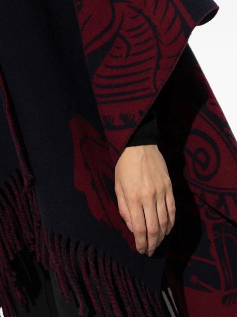 Burberry fringed cape - Blue