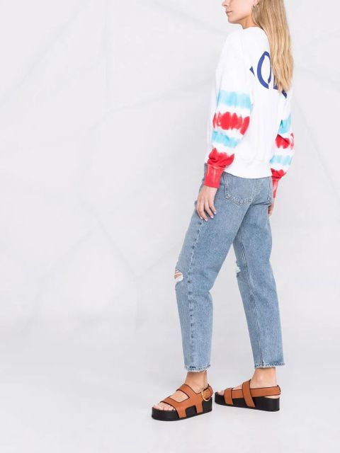 AGOLDE Fen distressed straight-leg jeans - Blue