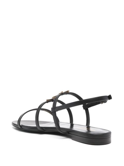 Saint Laurent New Cassandra flat sandals - Black - zdjęcie produktu nr 2