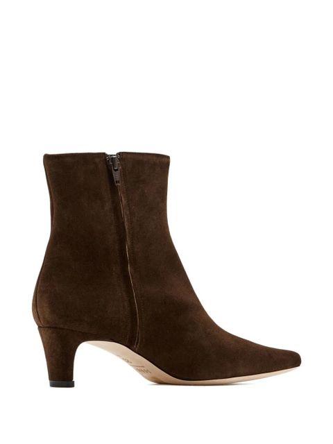 STAUD 55mm Wally pointed-toe boots - Brown