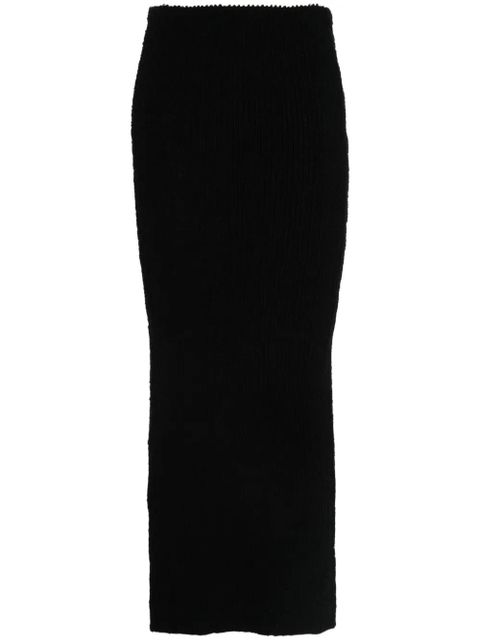 Acne Studios ribbed-knit midi skirt - Black - zdjęcie produktu nr 1