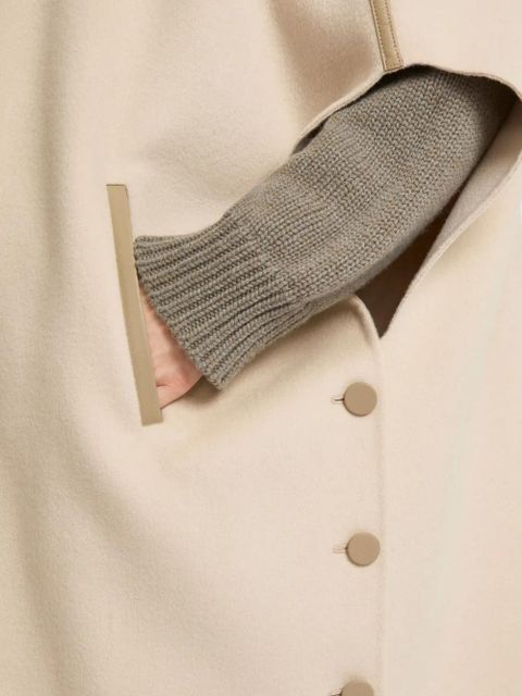 Yves Salomon double-layer cashmere-blend cape - Neutrals