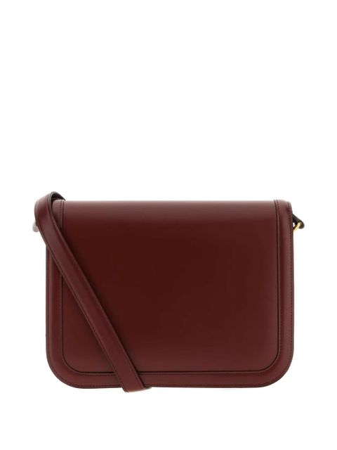 Valentino Garavani V-logo Signature leather shoulder bag - Red