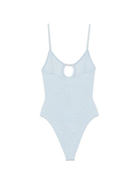 Hunza G Mia crinkle-effect cut-out swimsuit - Blue - zdjęcie produktu nr 2