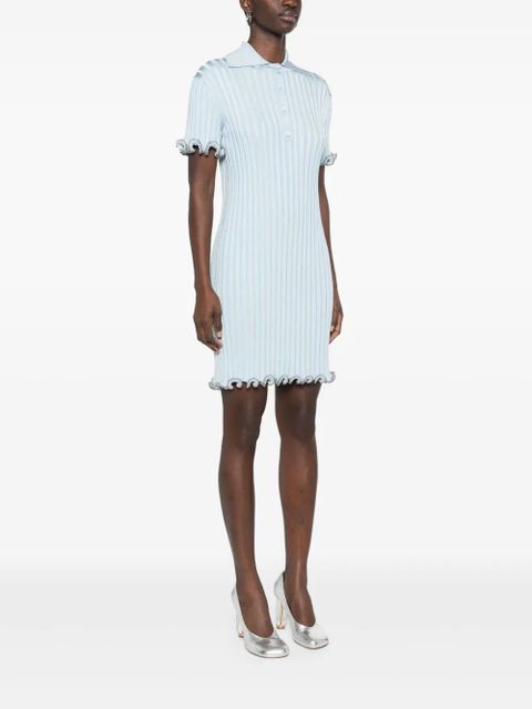 Jil Sander ribbed-knit mini dress - Blue