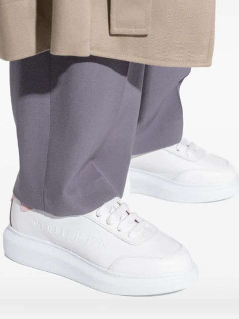 Alexander McQueen Oversized embossed-logo platform sneakers - White