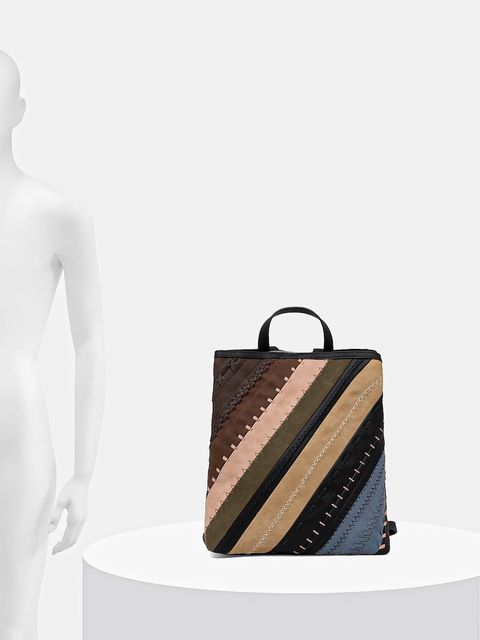 Desigual plecak QUEBEC WHIPSTITCH SU damski kolor czarny mały wzorzysty 25WAKP09