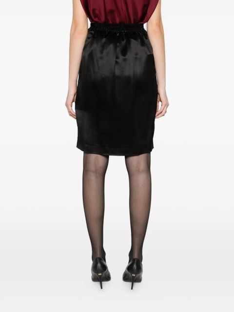 Saint Laurent buttoned belted mini skirt - Black