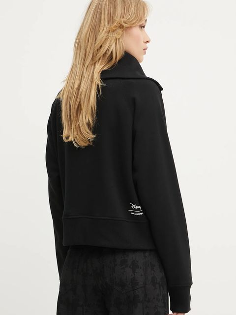 Karl Lagerfeld bluza KL X DISNEY damska kolor czarny z nadrukiem A3W20063