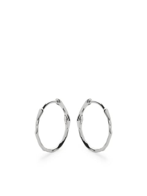 Monica Vinader 14K white gold small Siren hoops - Silver - zdjęcie produktu nr 1