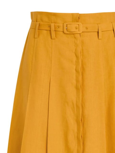 Gabriela Hearst Dugald belted pleated maxi skirt - Yellow - zdjęcie produktu nr 2