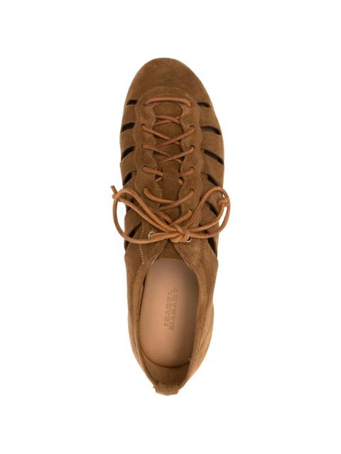ISABEL MARANT Layza lace-up sneakers - Brown