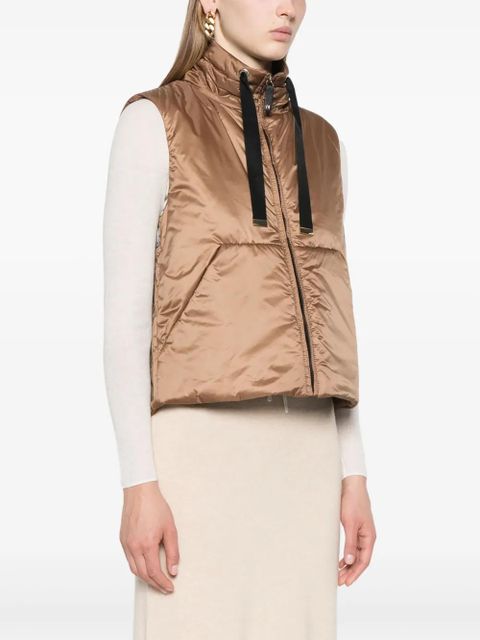 Max Mara water-repellent drawstring gilet - Brown