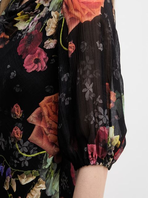 AllSaints sukienka z dodatkiem jedwabiu TIWA