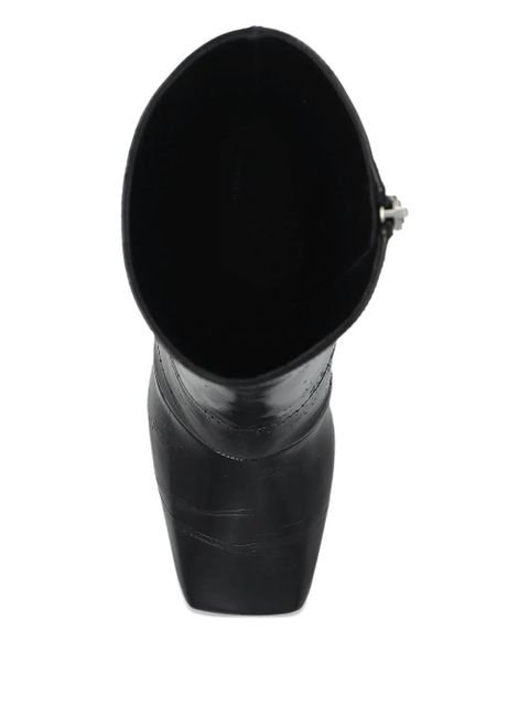 Givenchy logo-print leather boots - Black