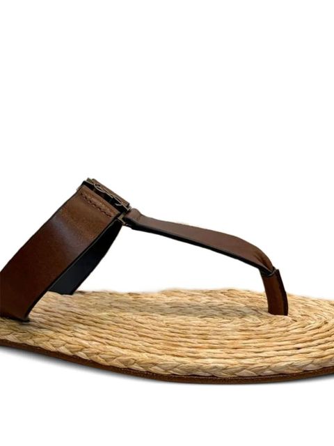 Saint Laurent Babylone leather sandals - Brown - zdjęcie produktu nr 2