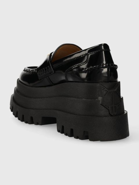 Naked Wolfe mokasyny skórzane Delusion damskie kolor czarny na platformie