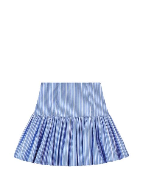 GANNI stripe-pattern bubble-hem skirt - Blue - zdjęcie produktu nr 1