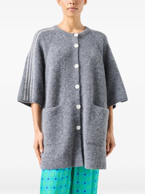 American Vintage Vitow buttoned short-sleeve cardigan - Grey