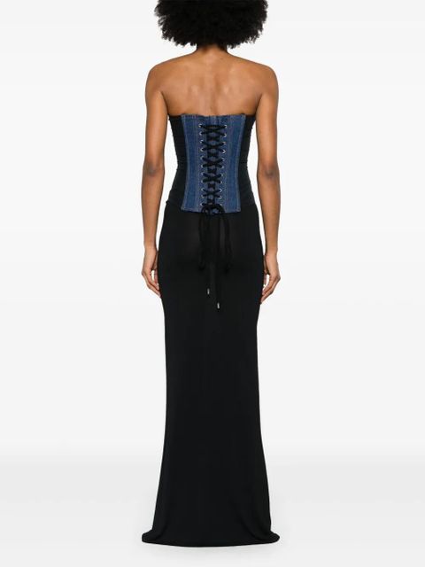 Jean Paul Gaultier denim corset - Blue