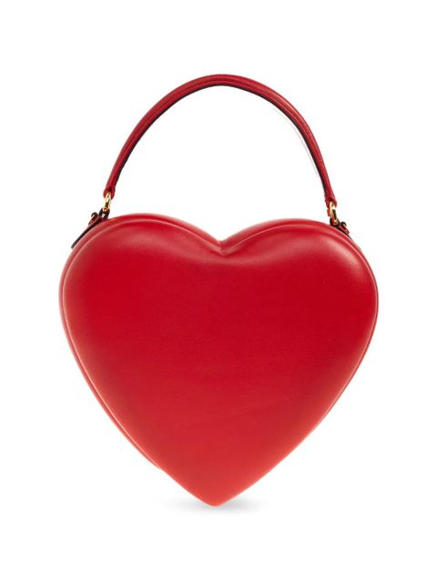 Moschino heart shaped top handle tote bag - Red