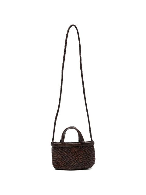 Manebi micro Sunset braided-strap tote bag - Brown - zdjęcie produktu nr 1