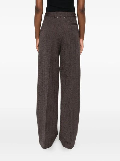 Golden Goose pinstripe virgin-wool trousers - Brown
